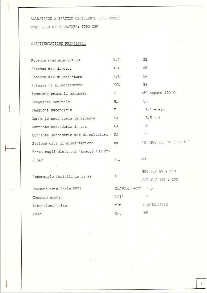Saldatrice a braccio oscillante PB e PBP23