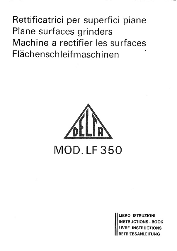 Rettificatrice per superfici piane delta MOD LF 350