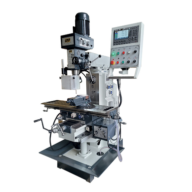 Fresatrice con testa verticale e mandrino orizzontale